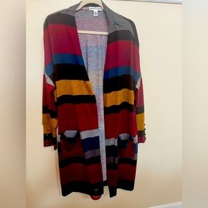 New York Laundry 1X Cardigan Sweater Multi-Color